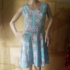 Abstract Pastel Skater dress